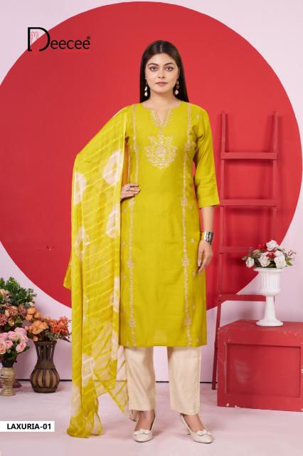 Deecee laxuria branded kurtis wholesaler w rangriti shree biba zara etc